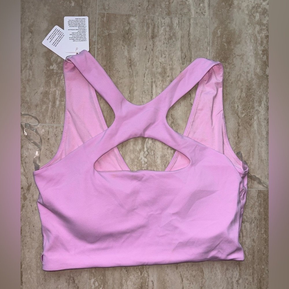 Lululemon VitaPink Bend This Scoop and Cross Bra NWT Size S/M